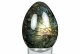 Flashy, Polished Labradorite Egg - Madagascar #344321-1